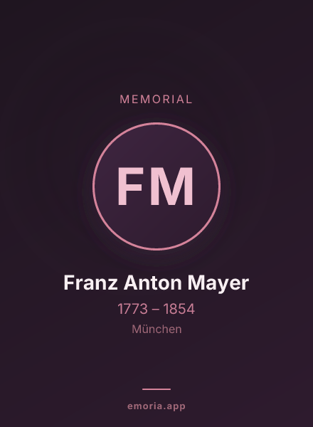 Memorial portrait of Franz Anton Mayer