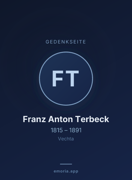 Gedenkportrait von Franz Anton Terbeck
