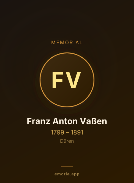 Memorial portrait of Franz Anton Vaßen