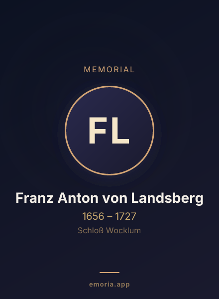 Memorial portrait of Franz Anton von Landsberg