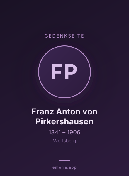 Gedenkportrait von Franz Anton von Pirkershausen