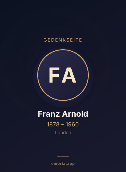 Gedenkportrait von Franz Arnold