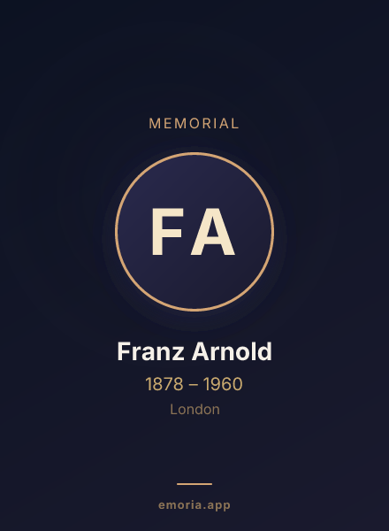 Memorial portrait of Franz Arnold