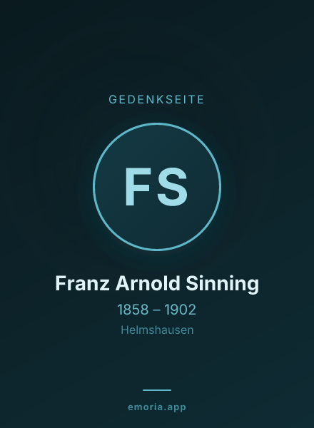 Gedenkportrait von Franz Arnold Sinning