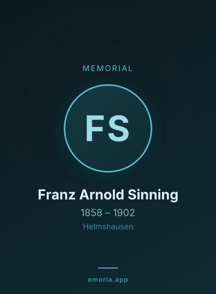 Memorial portrait of Franz Arnold Sinning