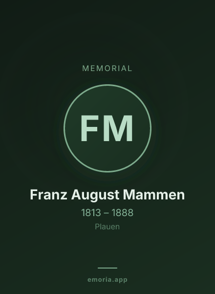 Memorial portrait of Franz August Mammen