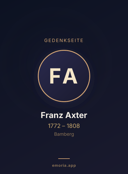 Gedenkportrait von Franz Axter