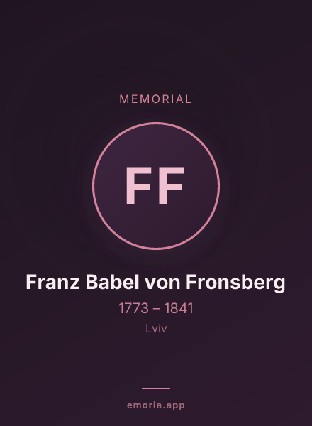 Memorial portrait of Franz Babel von Fronsberg