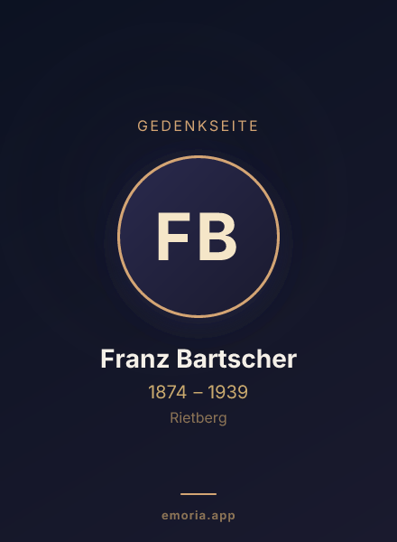 Gedenkportrait von Franz Bartscher
