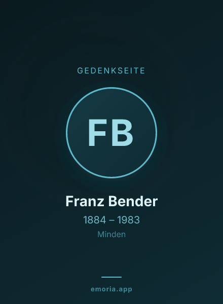 Gedenkportrait von Franz Bender