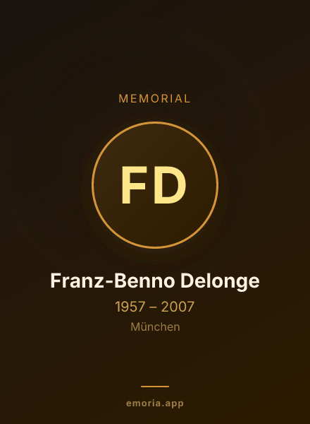 Memorial portrait of Franz-Benno Delonge