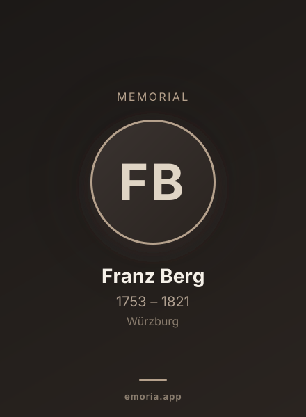 Memorial portrait of Franz Berg