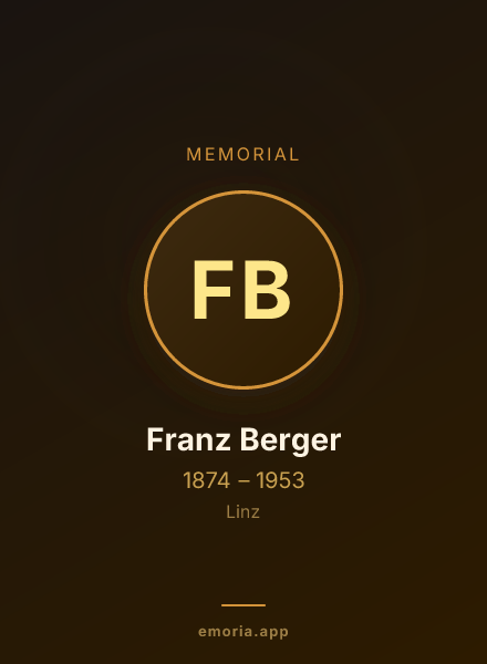 Memorial portrait of Franz Berger