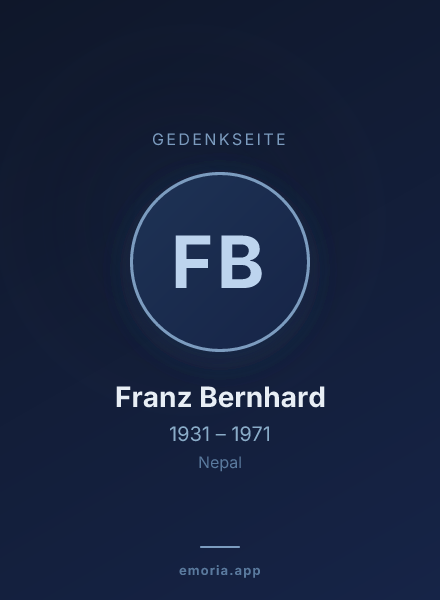 Gedenkportrait von Franz Bernhard