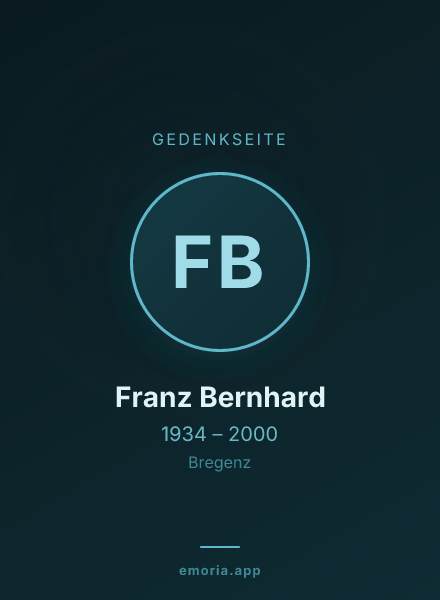 Gedenkportrait von Franz Bernhard