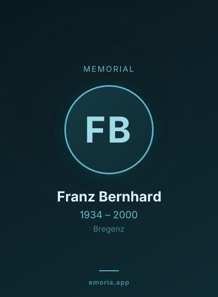 Memorial portrait of Franz Bernhard