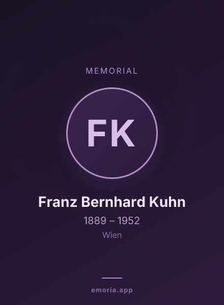 Memorial portrait of Franz Bernhard Kuhn