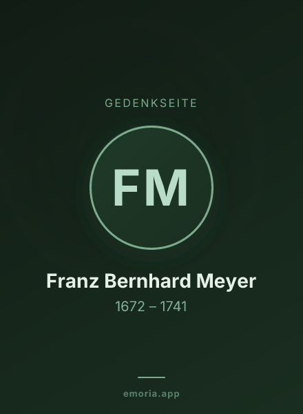 Gedenkportrait von Franz Bernhard Meyer