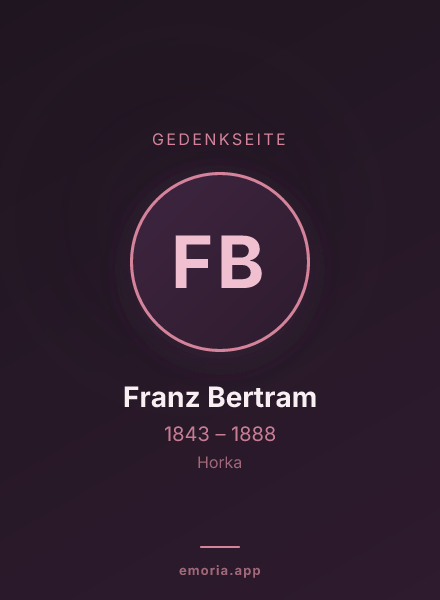 Gedenkportrait von Franz Bertram