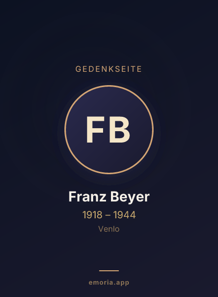 Gedenkportrait von Franz Beyer