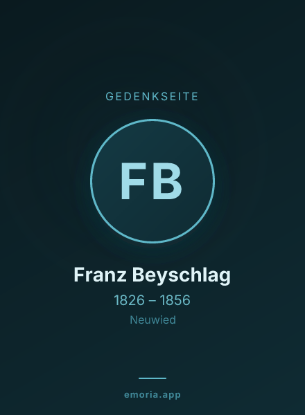 Gedenkportrait von Franz Beyschlag