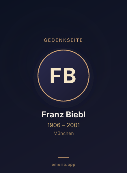 Gedenkportrait von Franz Biebl