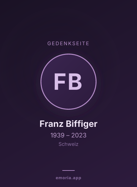 Gedenkportrait von Franz Biffiger