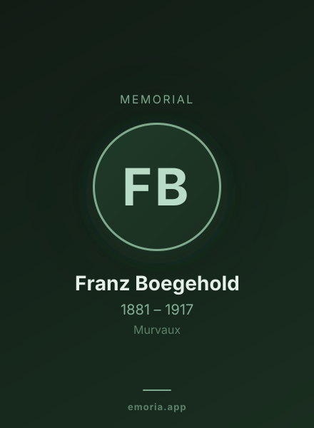 Memorial portrait of Franz Boegehold
