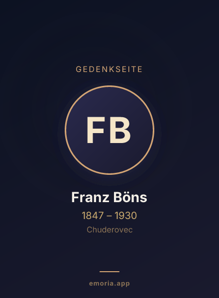 Gedenkportrait von Franz Böns