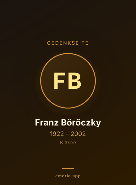 Gedenkportrait von Franz Böröczky