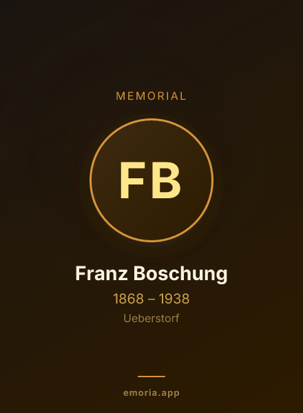 Memorial portrait of Franz Boschung
