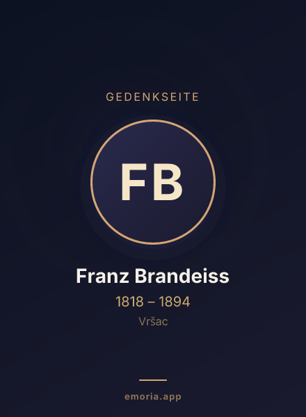 Gedenkportrait von Franz Brandeiss