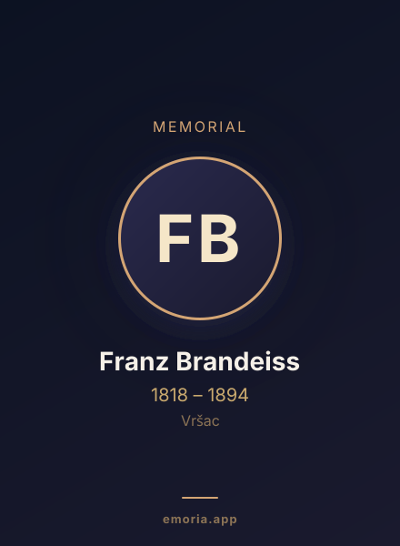 Memorial portrait of Franz Brandeiss