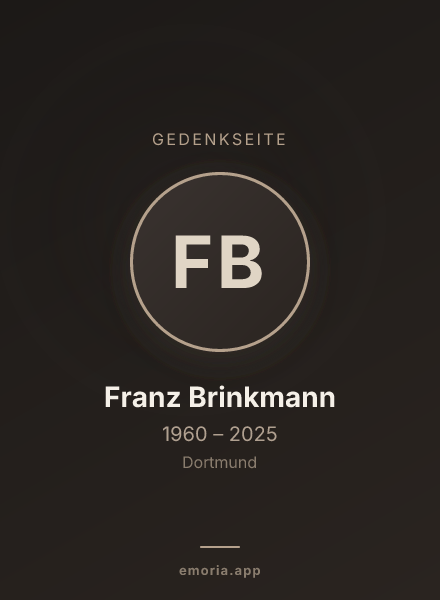 Gedenkportrait von Franz Brinkmann