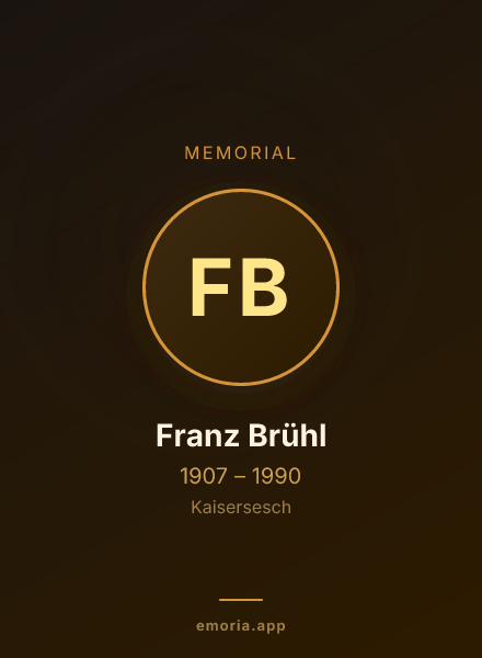 Memorial portrait of Franz Brühl