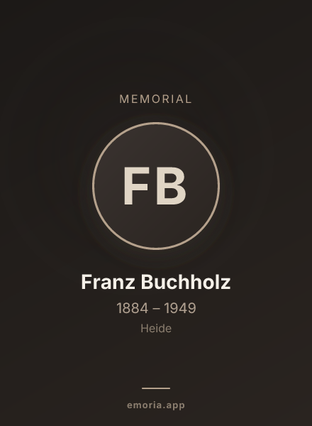 Memorial portrait of Franz Buchholz
