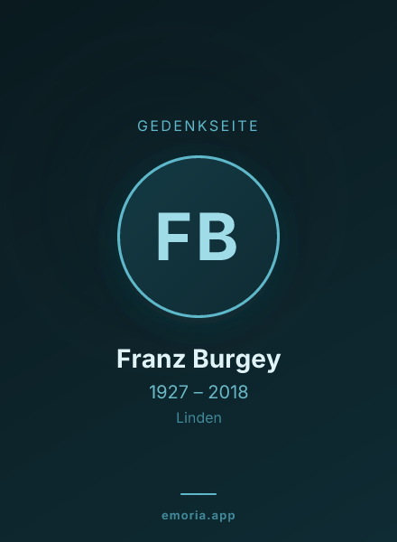 Gedenkportrait von Franz Burgey
