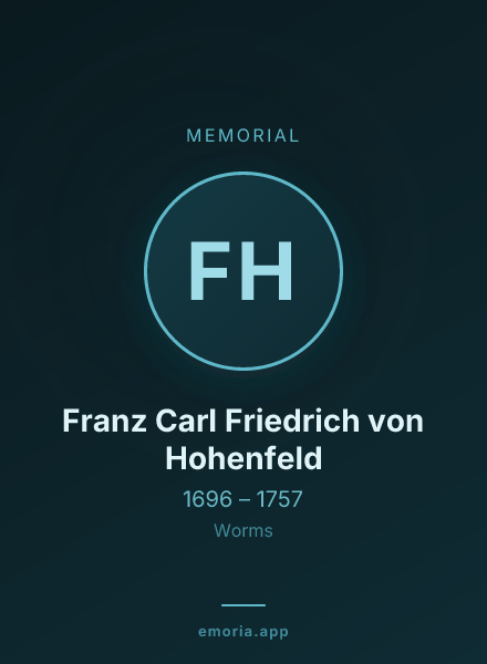 Memorial portrait of Franz Carl Friedrich von Hohenfeld