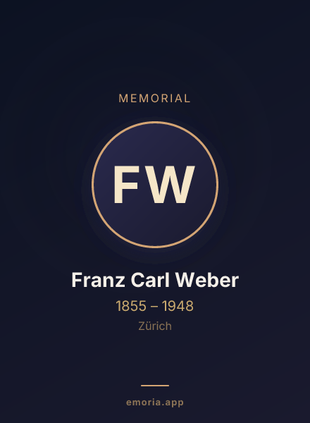 Memorial portrait of Franz Carl Weber