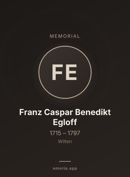 Memorial portrait of Franz Caspar Benedikt Egloff
