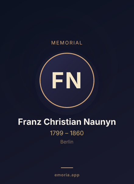 Memorial portrait of Franz Christian Naunyn