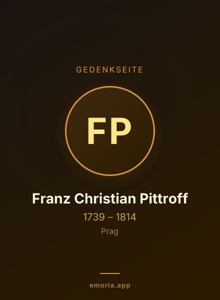 Gedenkportrait von Franz Christian Pittroff