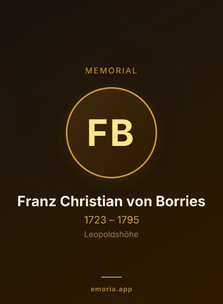 Memorial portrait of Franz Christian von Borries