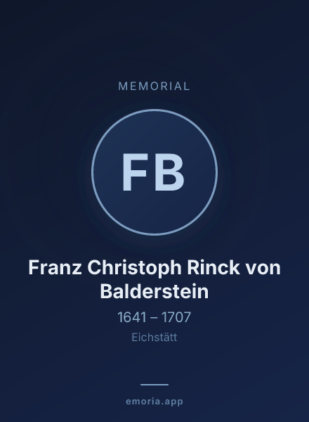 Memorial portrait of Franz Christoph Rinck von Balderstein