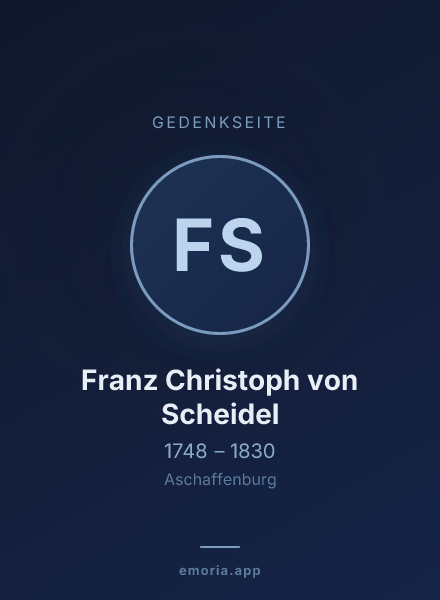 Gedenkportrait von Franz Christoph von Scheidel