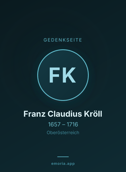 Gedenkportrait von Franz Claudius Kröll