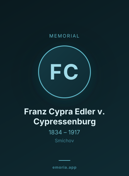 Memorial portrait of Franz Cypra Edler v. Cypressenburg