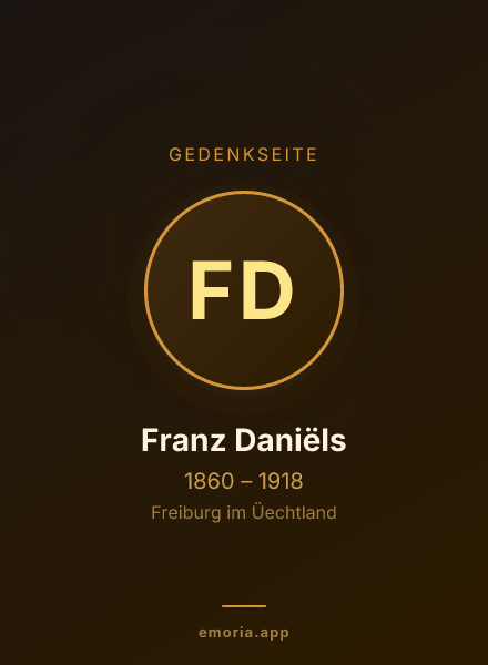 Gedenkportrait von Franz Daniëls