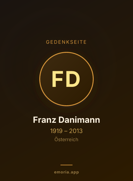 Gedenkportrait von Franz Danimann