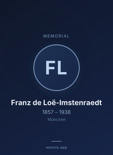 Memorial portrait of Franz de Loë-Imstenraedt